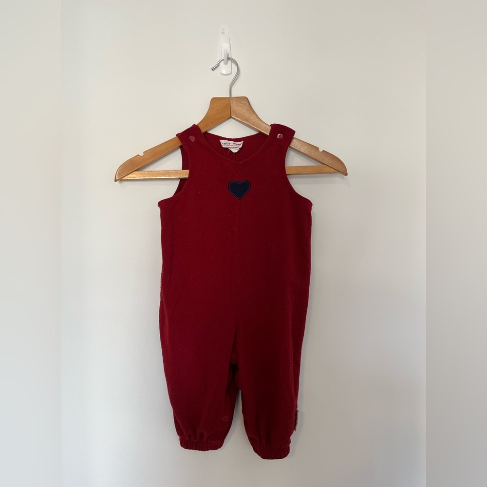 Vintage Please Mum Sleeveless Romper - Heart embroidered Valentine Day